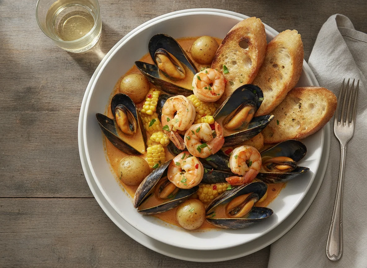 Mussels and Shrimp in Sauce photo