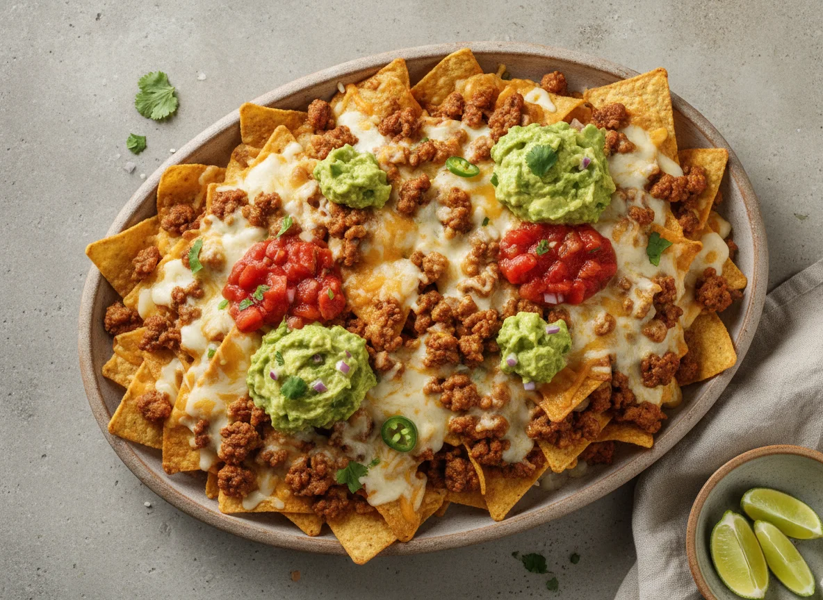 Nachos with Salsa and Guacamole photo