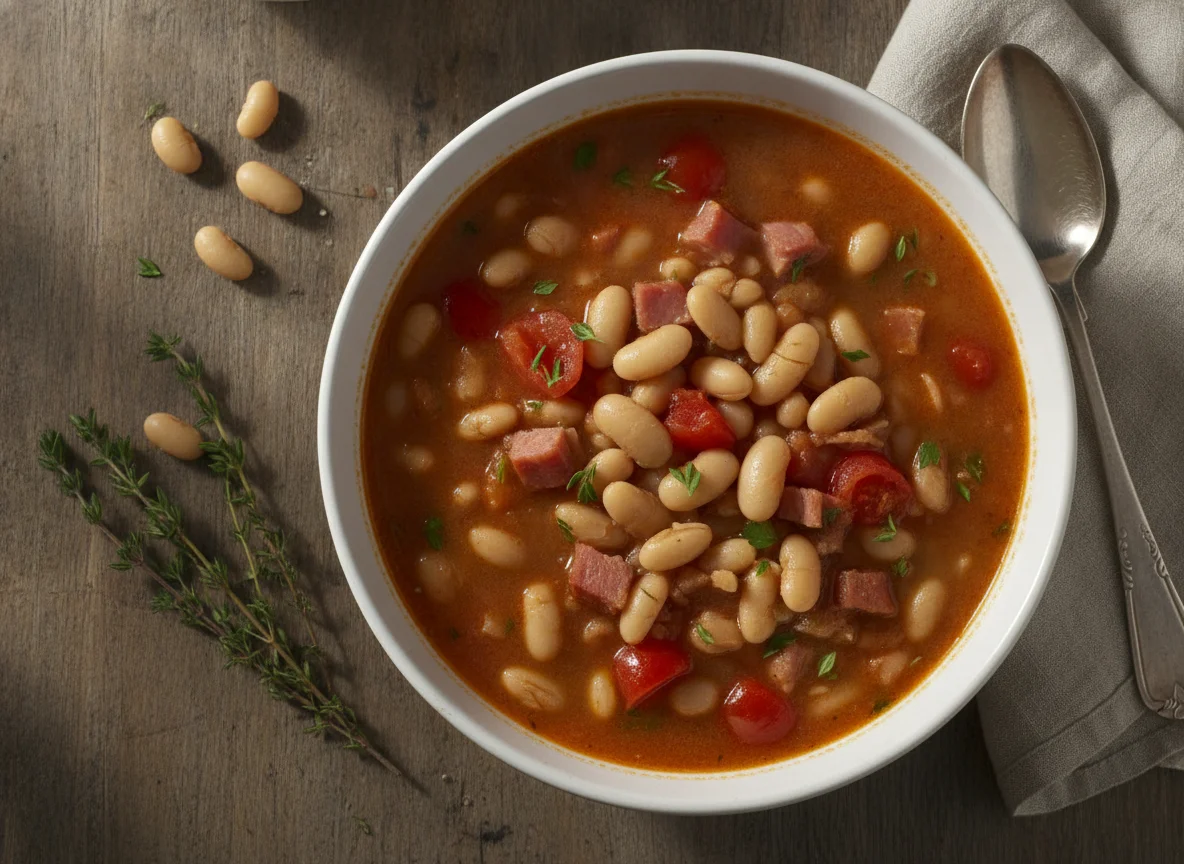 Navy bean & ham photo