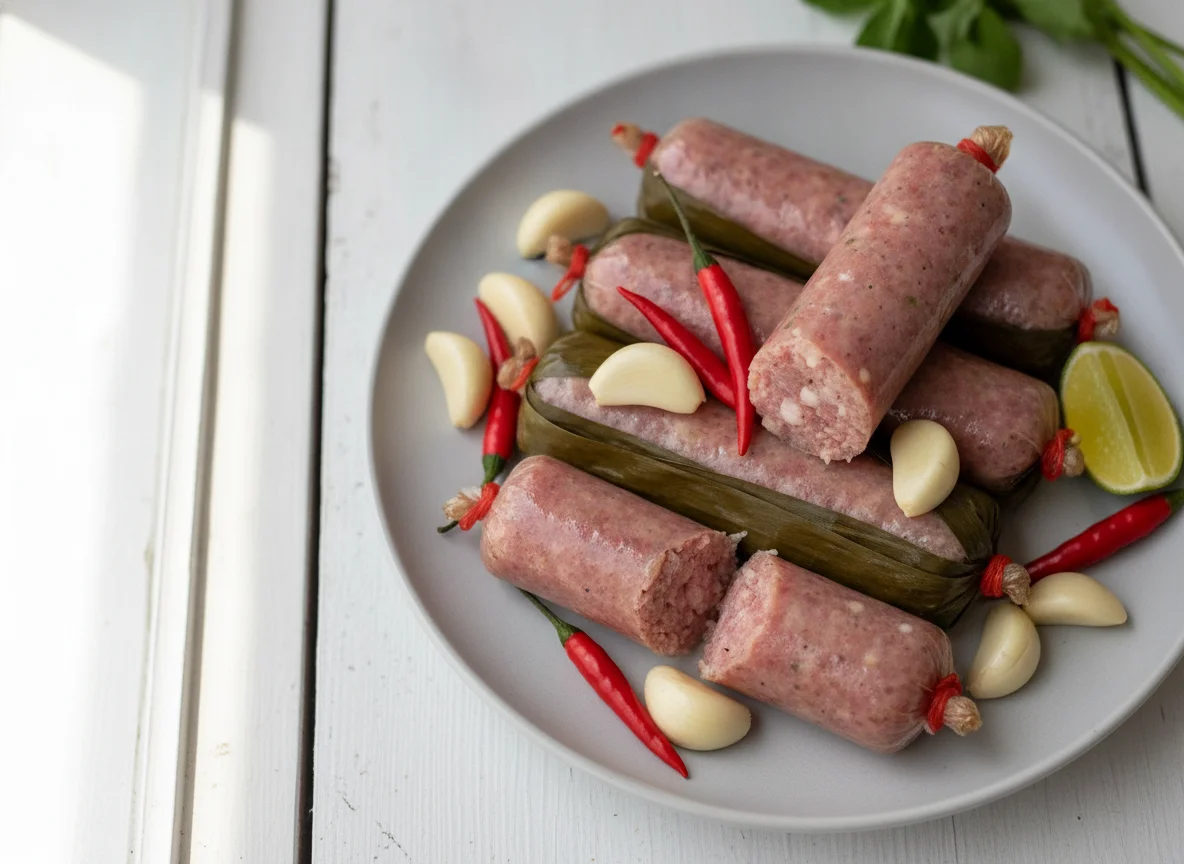 Nem Chua (Vietnamese Fermented Pork Sausage) photo