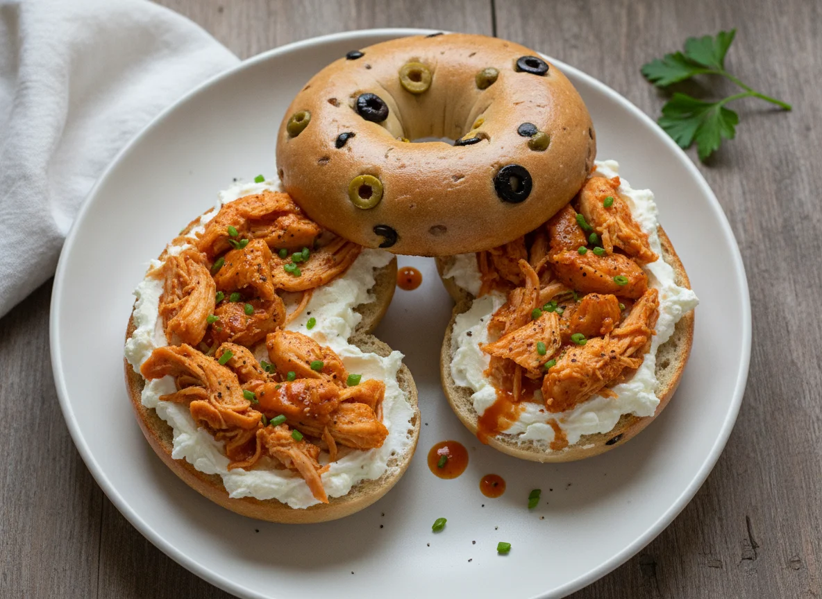 New York olive bagel photo