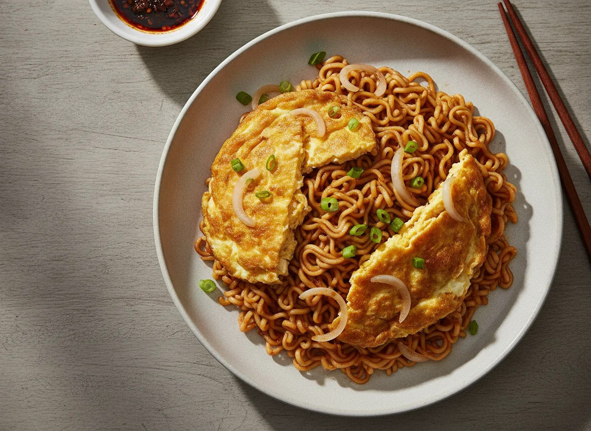 Noodles and Omelette photo