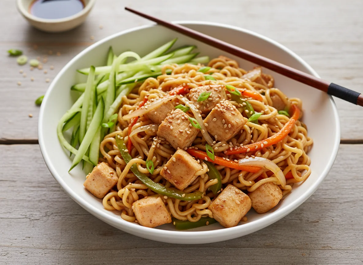Noodles with Chicken and Cucumber photo