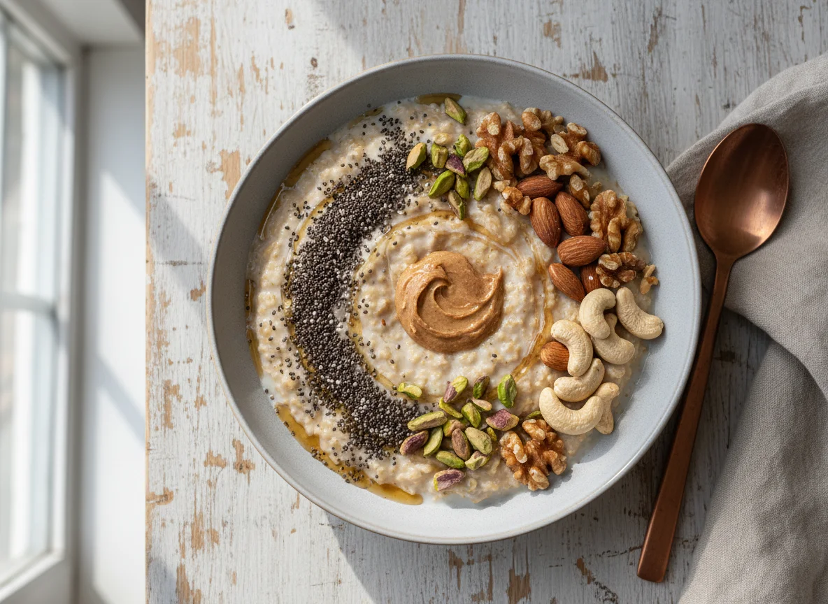 Nut and Seed Oatmeal Bowl photo