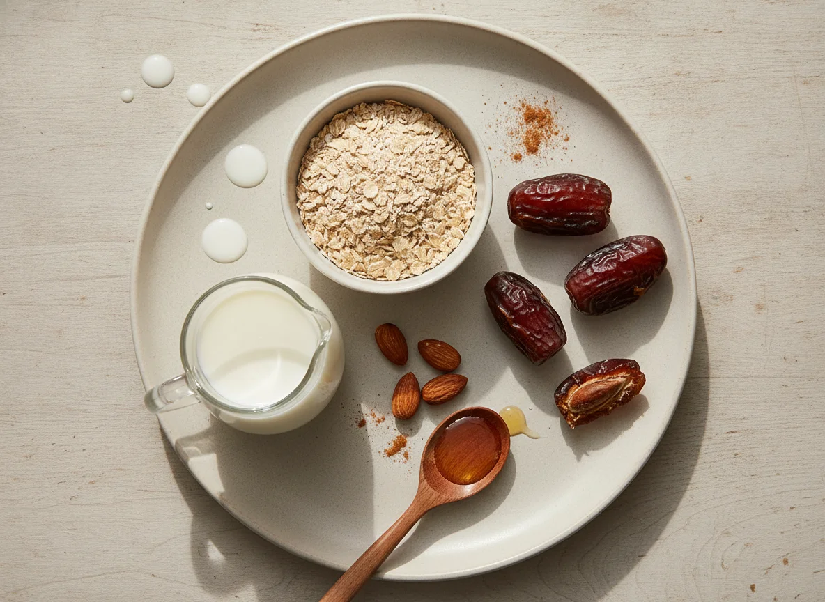 Oat and Date Smoothie Ingredients photo