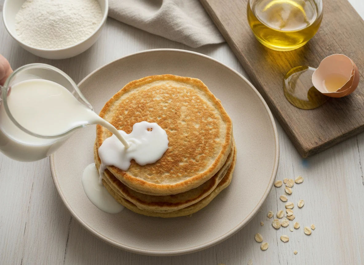 Oat pancake photo