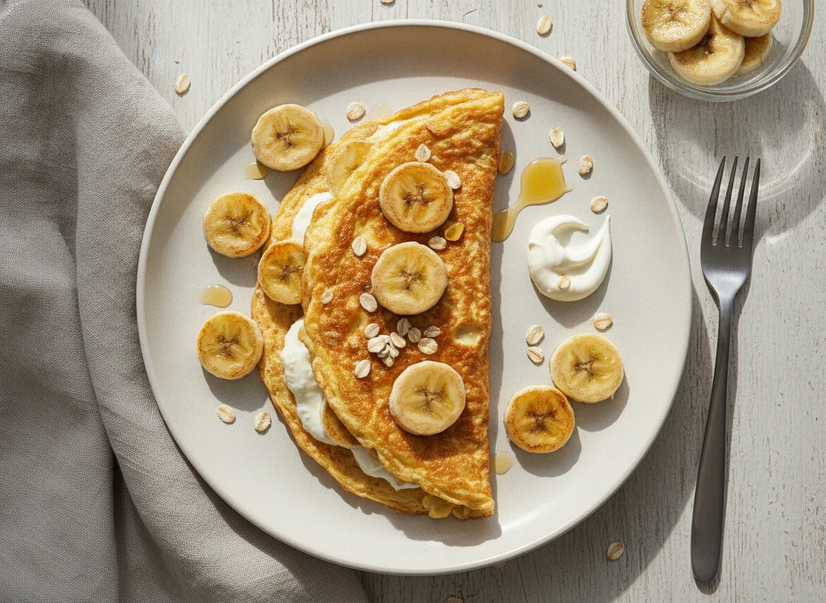 Oatmeal Omelette with Banana photo