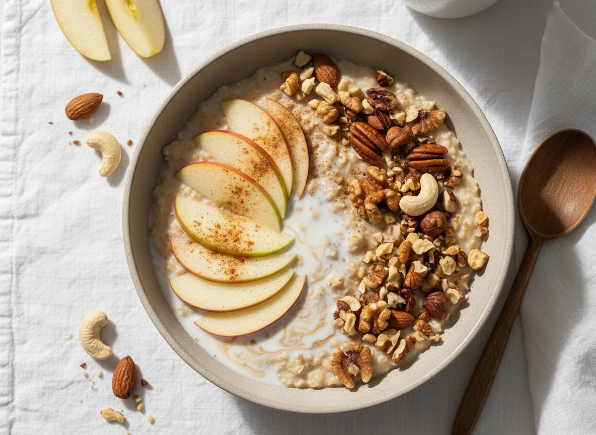 Oatmeal with Apple and Milk photo