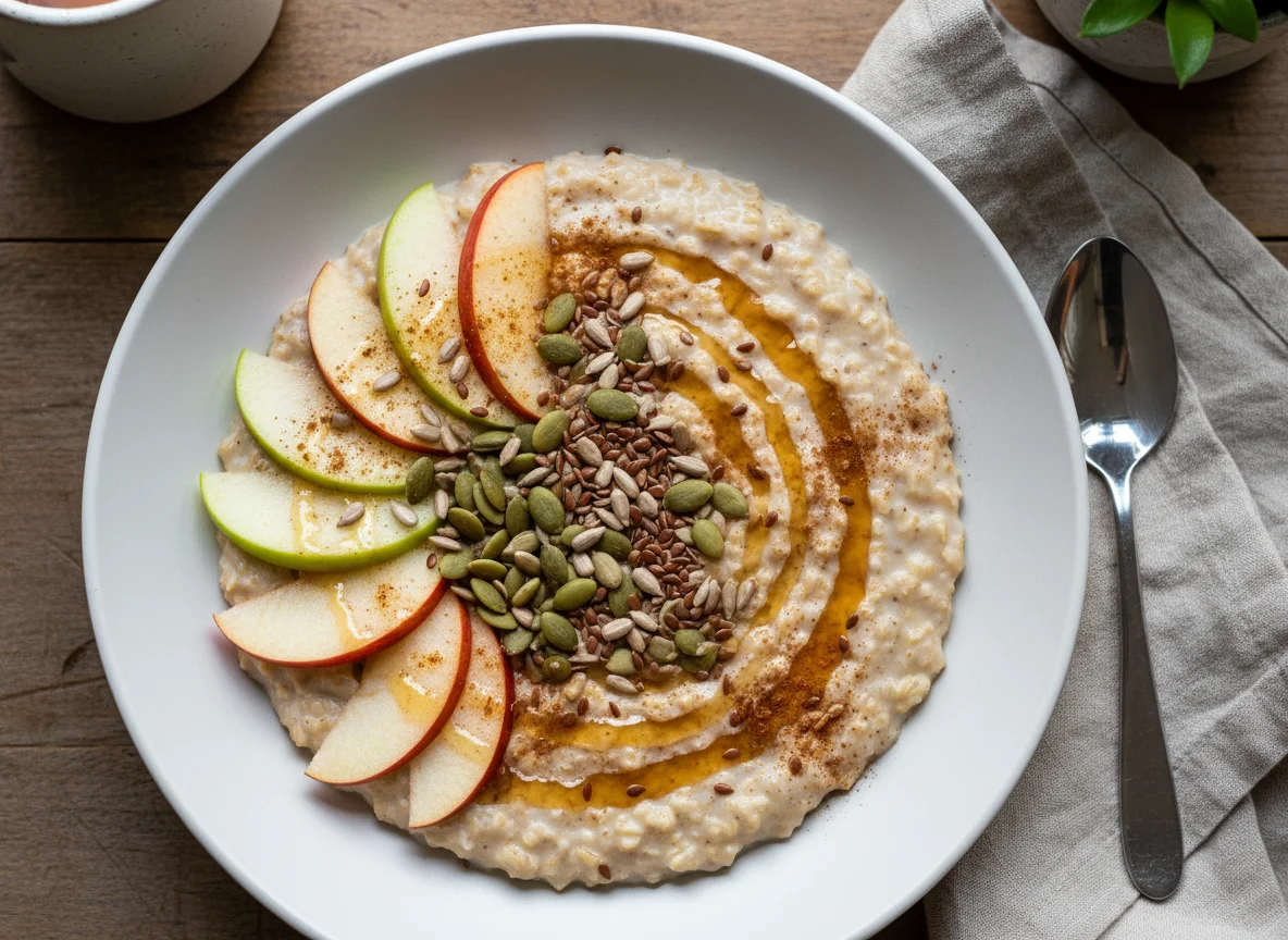 Oatmeal with Apple and Seeds photo