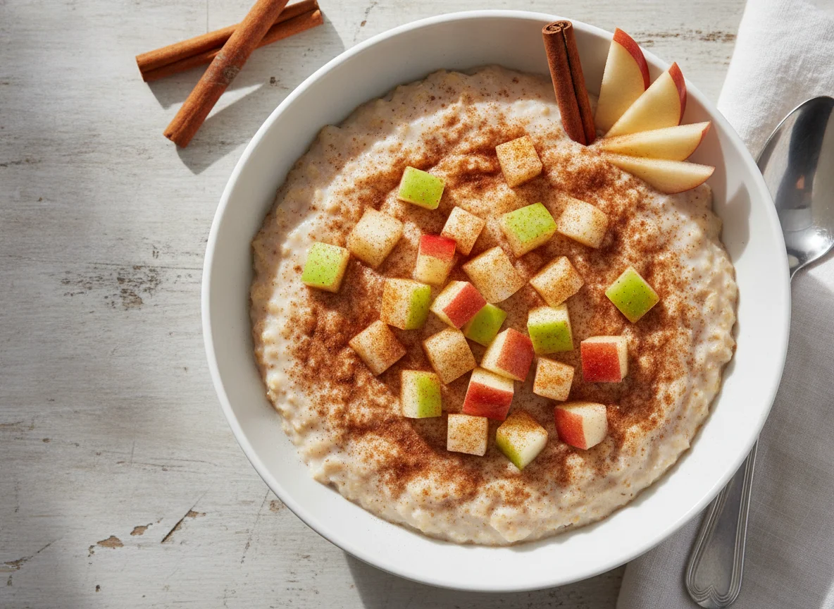 Oatmeal with Apples and Cinnamon photo
