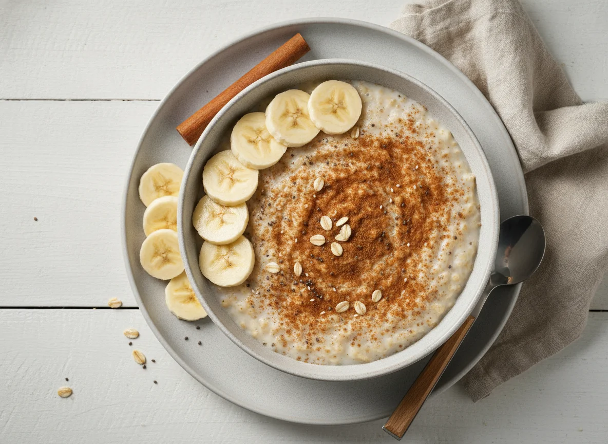Oatmeal with Banana and Cinnamon photo