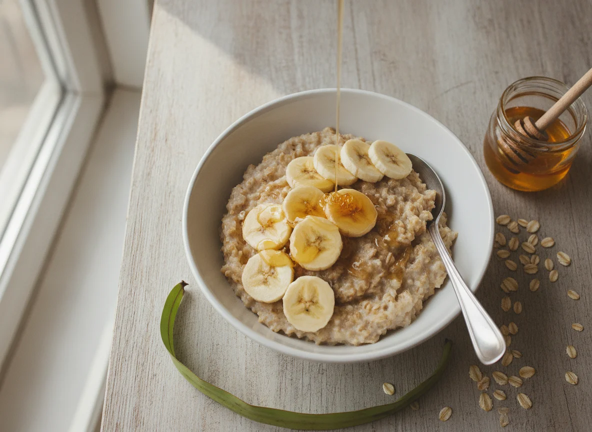Oatmeal with Banana and Honey photo