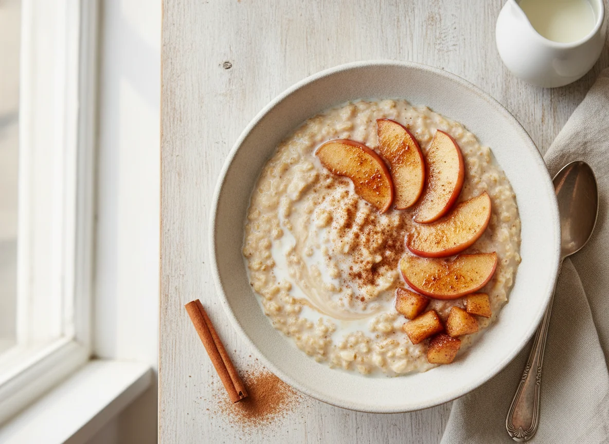 Oatmeal with Cinnamon Apples photo
