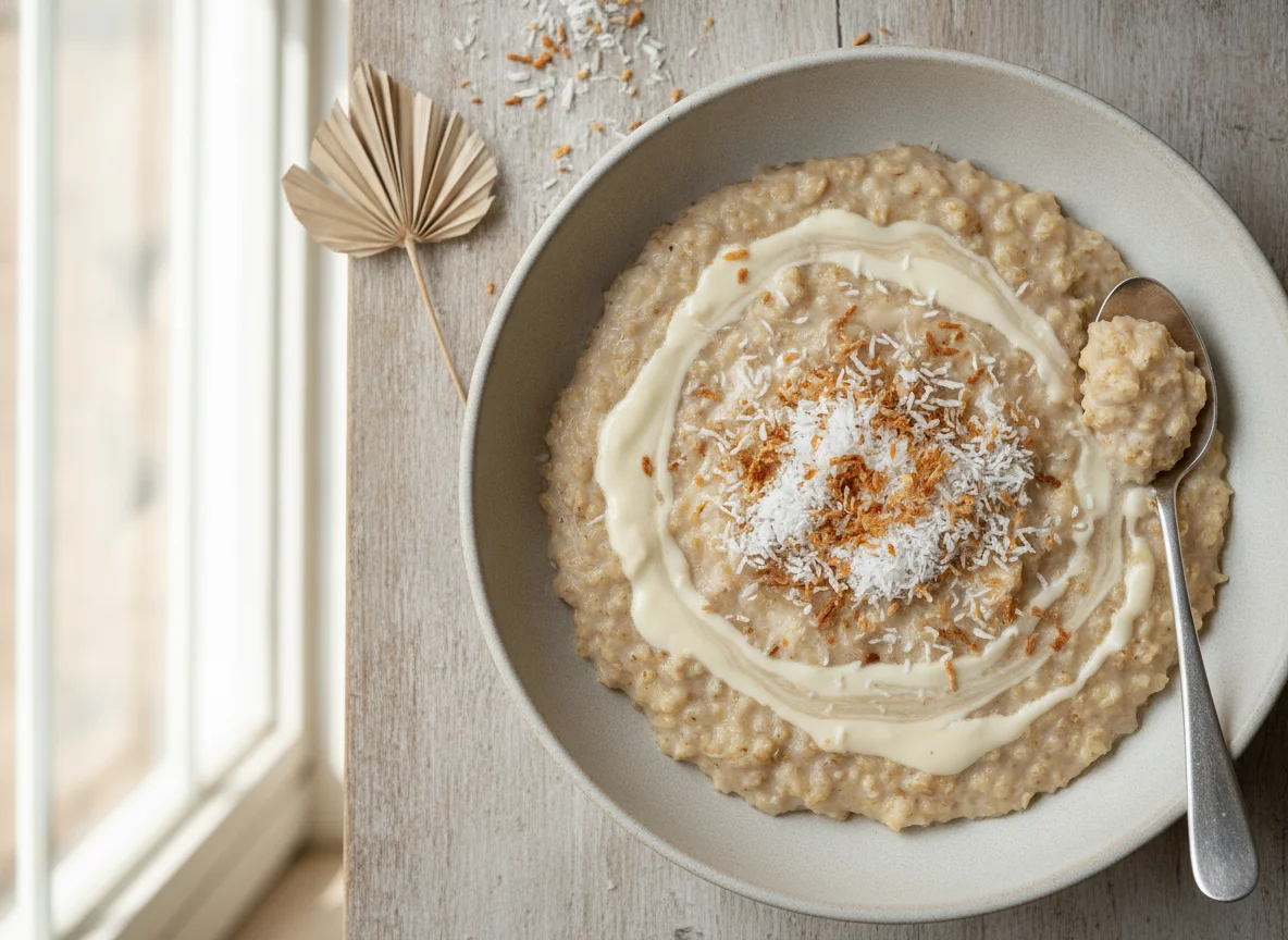 Oatmeal with Coconut and Cream photo