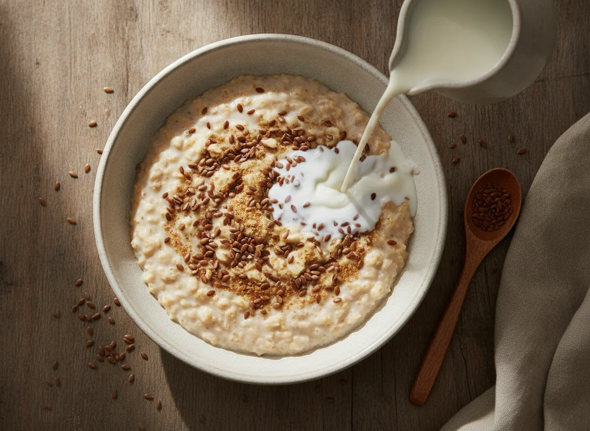 Oatmeal with Flax Seeds photo