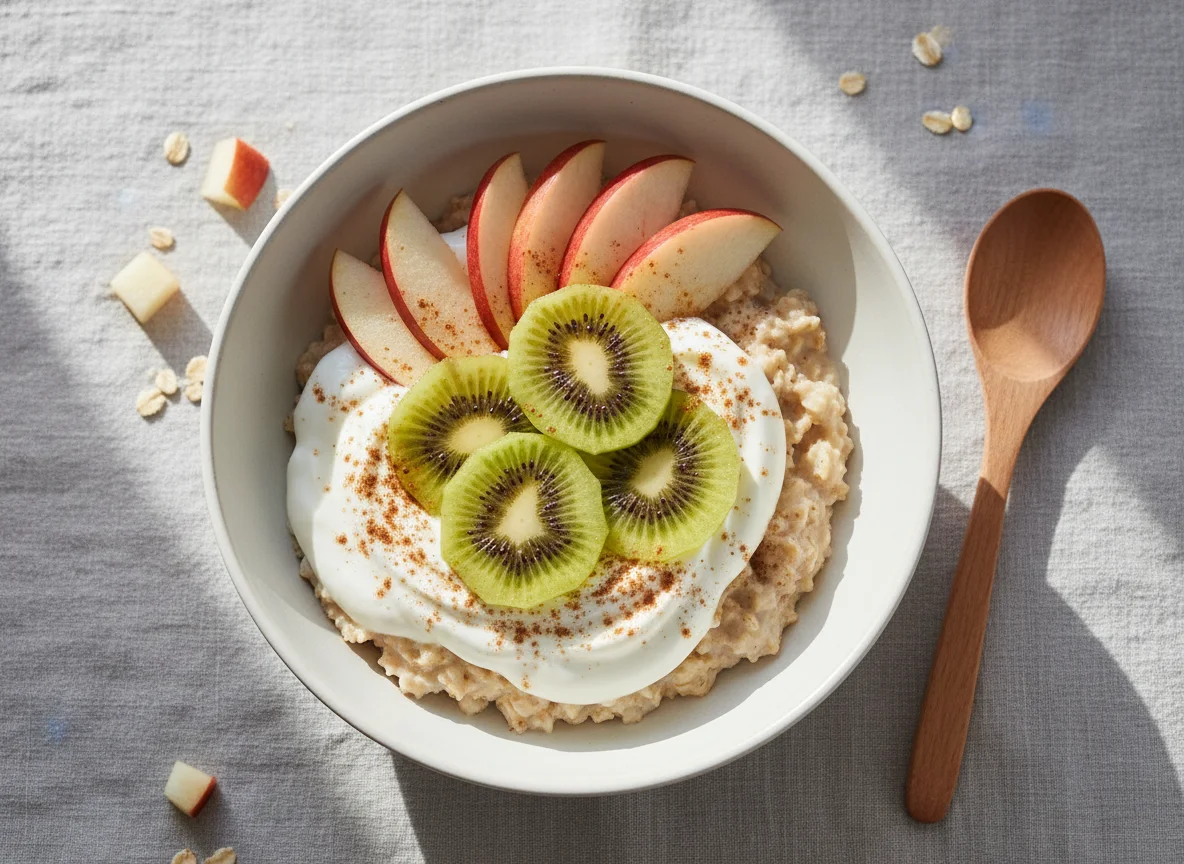 Oatmeal with Fruit and Yogurt photo