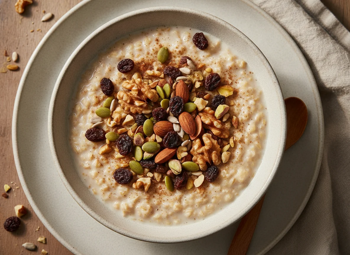 Oatmeal with Mixed Nuts and Seeds photo