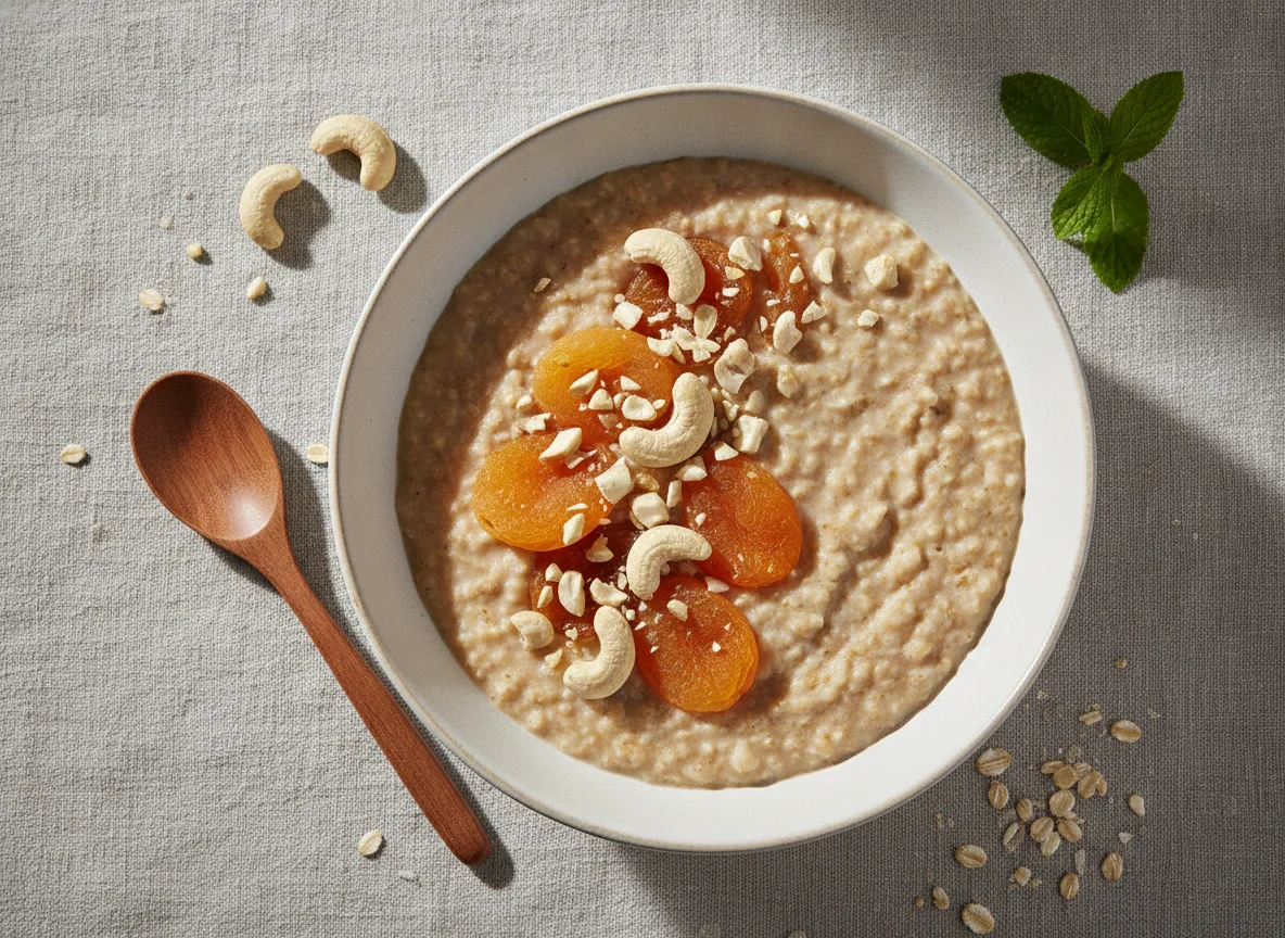 Oatmeal with Nuts and Dried Fruit photo