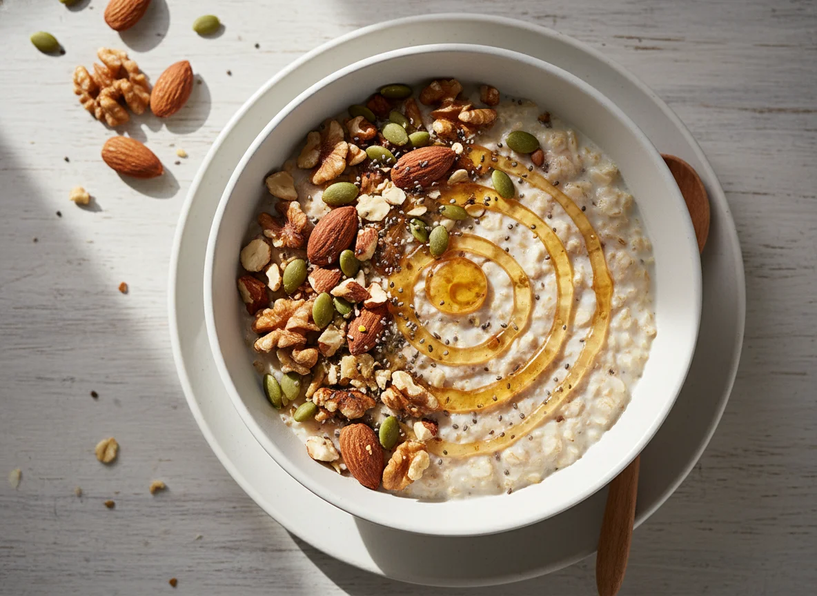 Oatmeal with Nuts and Seeds photo