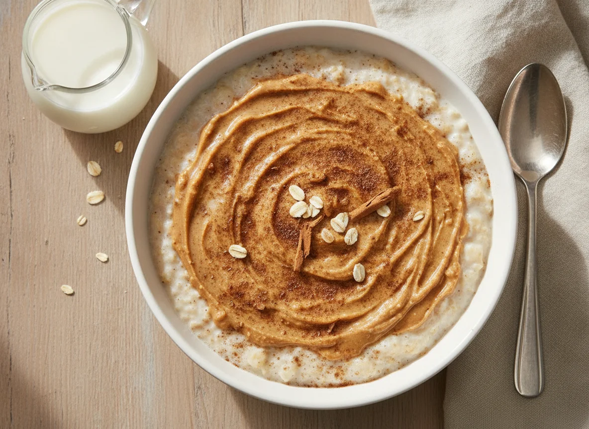Oatmeal with Peanut Butter and Cinnamon photo