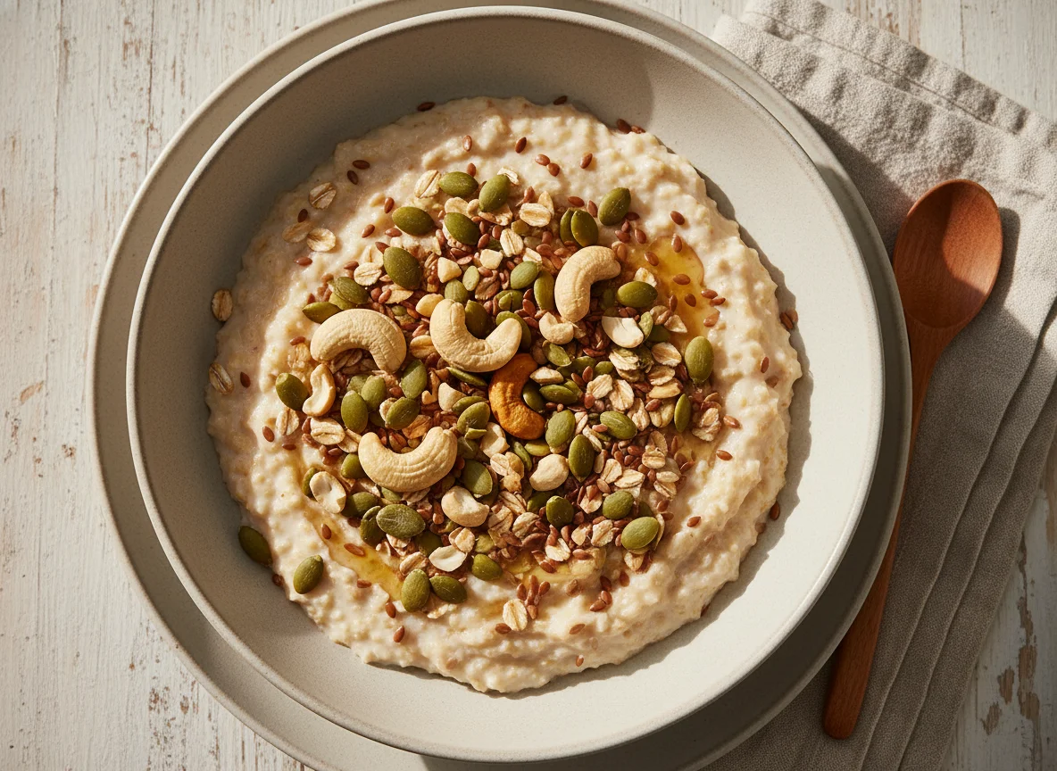Oatmeal with Seeds and Nuts photo