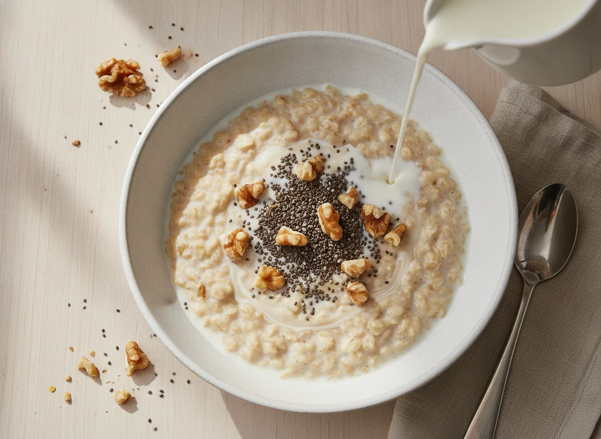 Oats with Milk and Seeds photo
