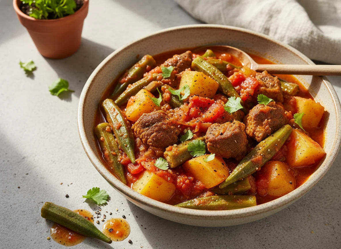 Okra and Potato Stew photo