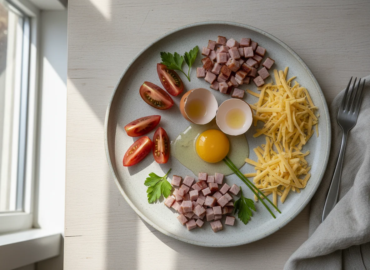 Omelette ingredients photo