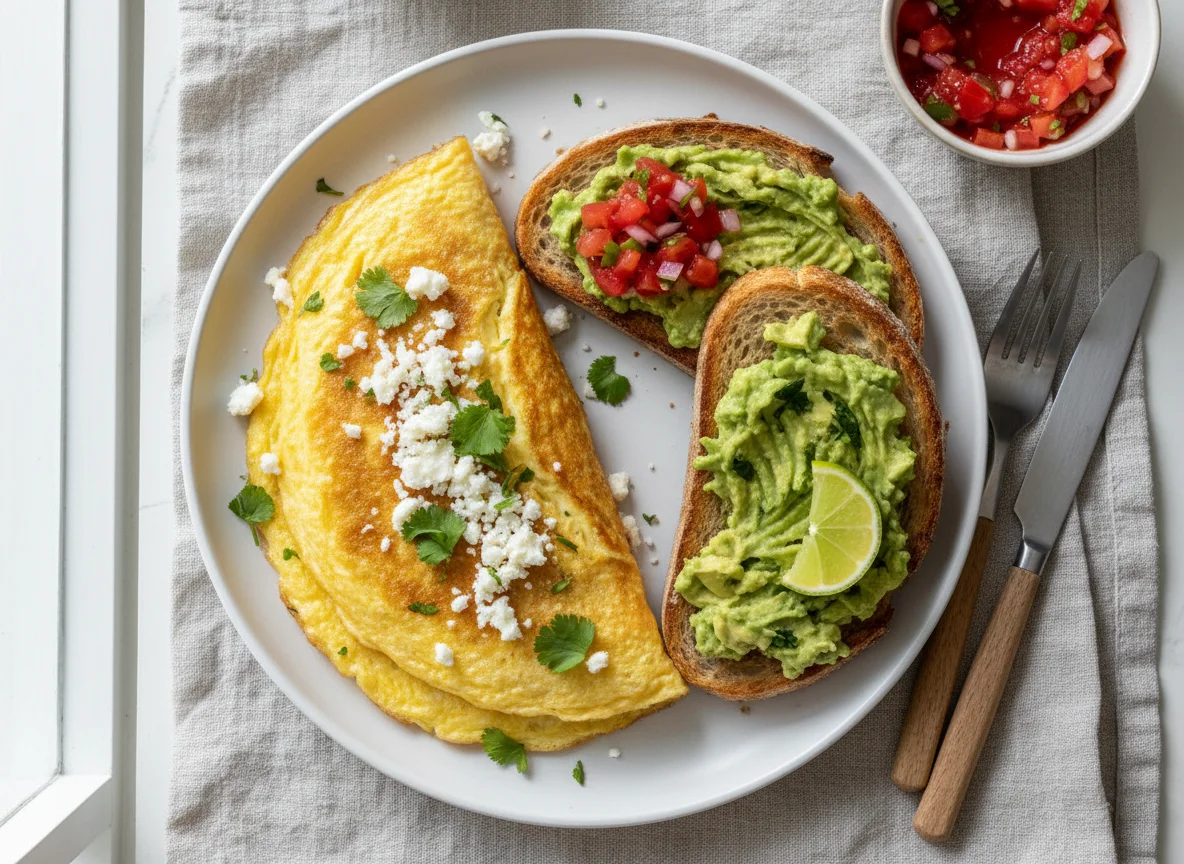 Omelette with Avocado Toast photo