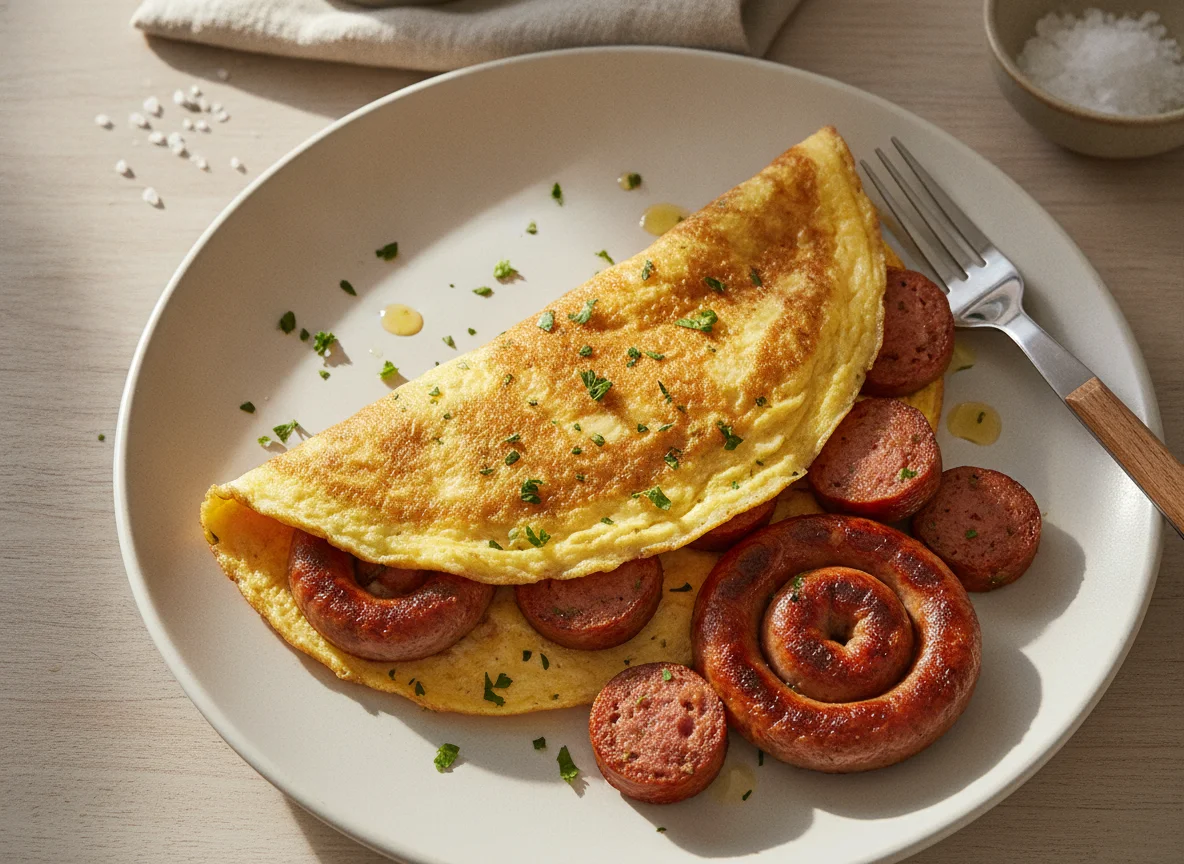 Omelette with Boerewors photo