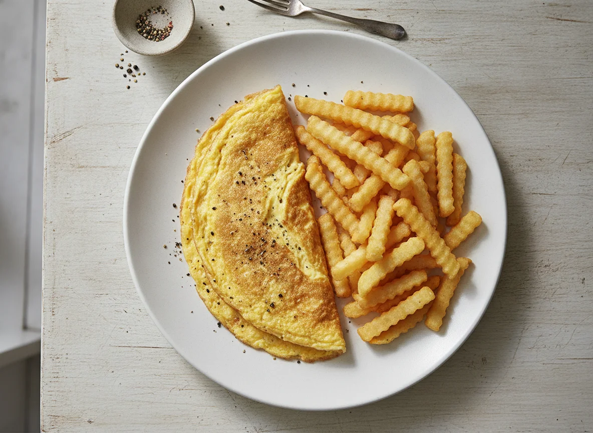 Omelette with Chips photo