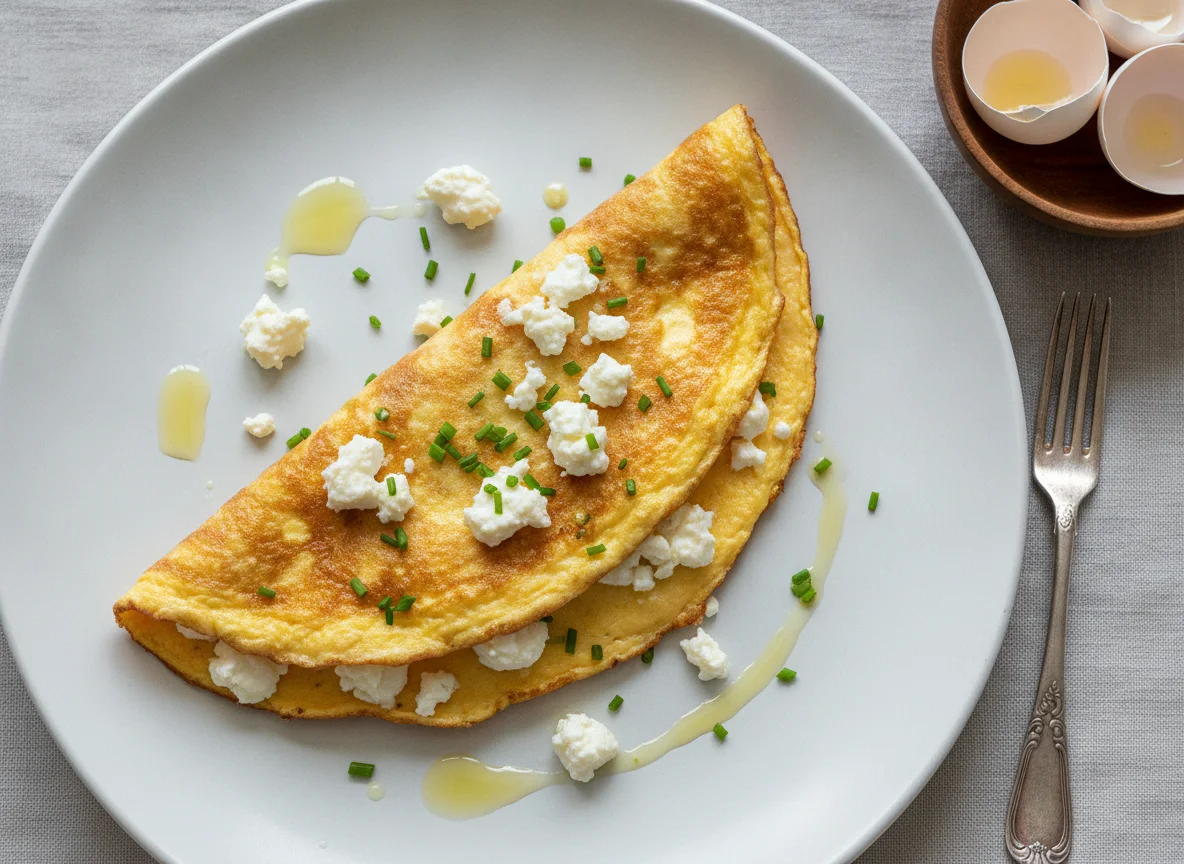 Omelette with Feta Cheese photo