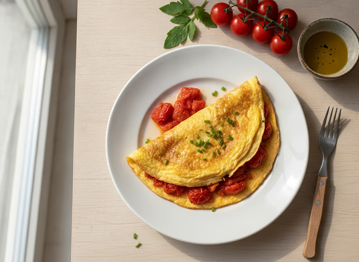 Omelette with Tomato photo