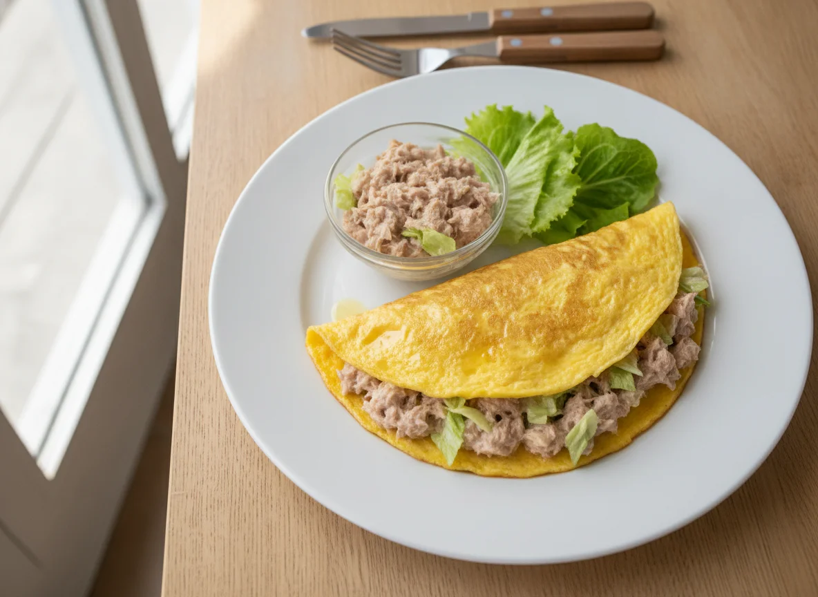 Omelette with Tuna Salad photo