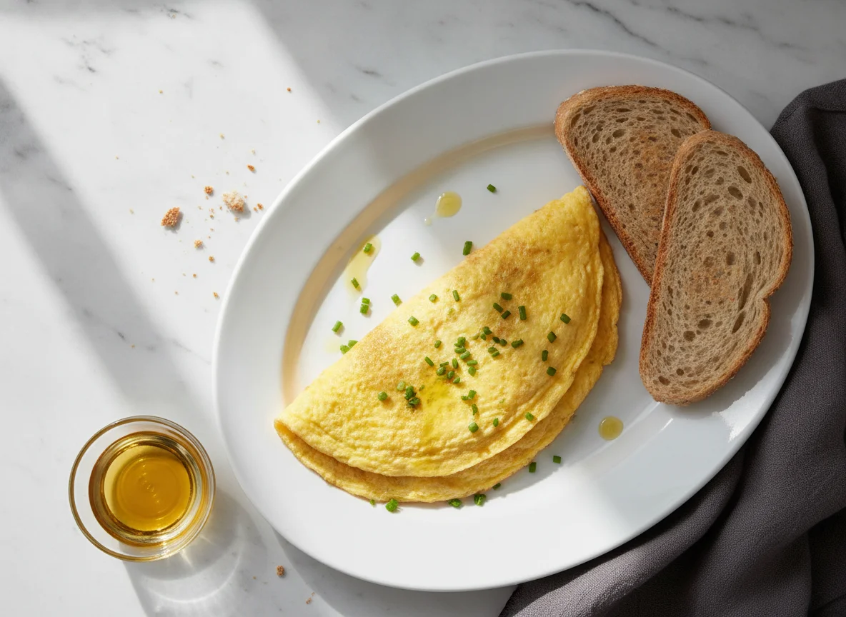 Omelette with Whole Wheat Toast photo