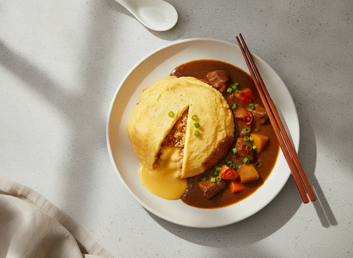 Omurice with Curry Sauce photo