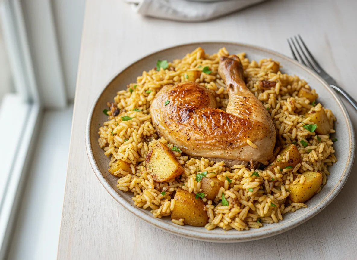 One-pot Chicken and Rice with Potatoes photo