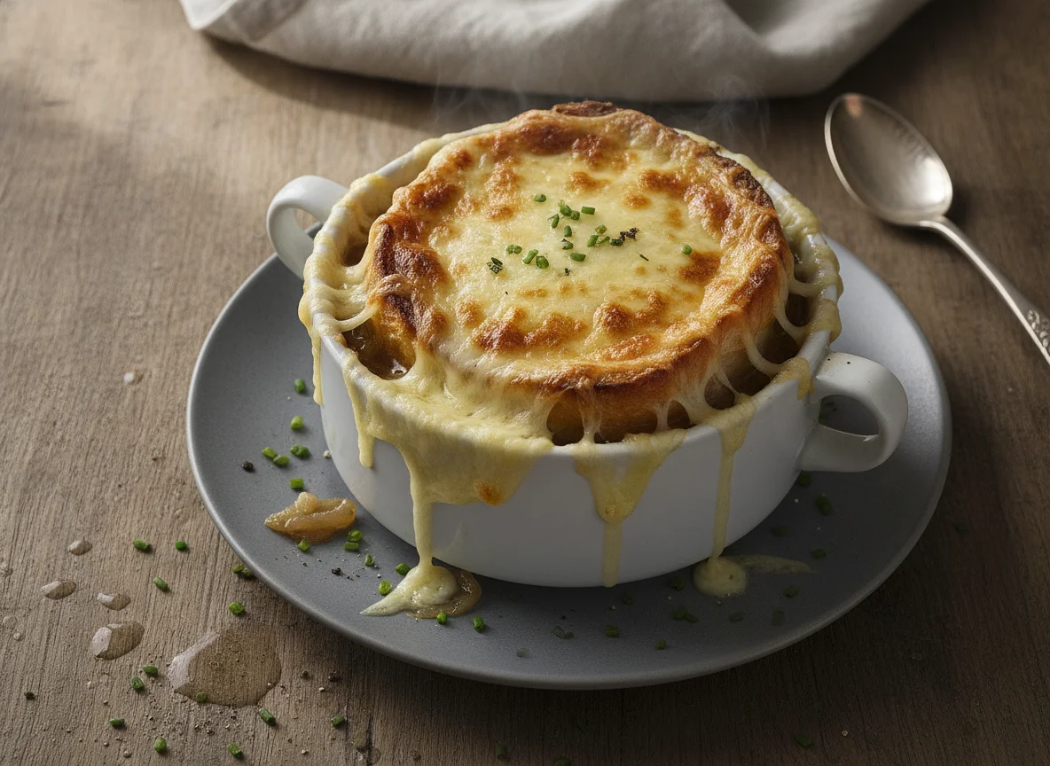 Onion Soup with Cheese Crouton photo