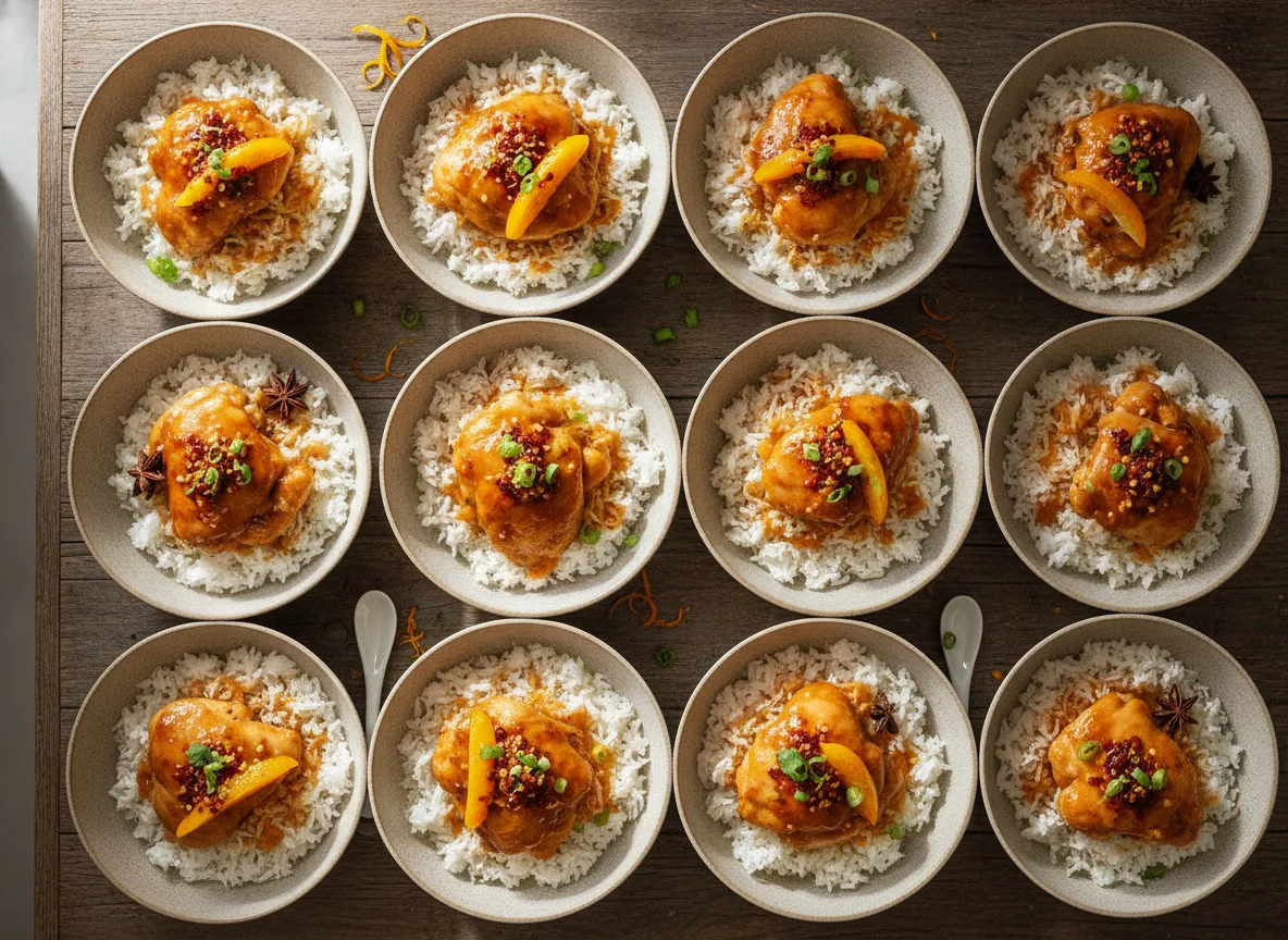 Orange Chicken Rice Bowls (10 Portions) photo