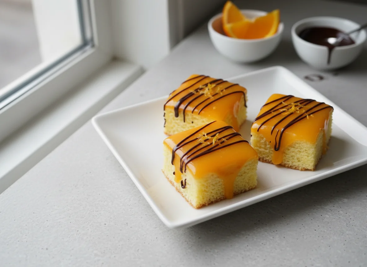Orange Iced Petit Four photo