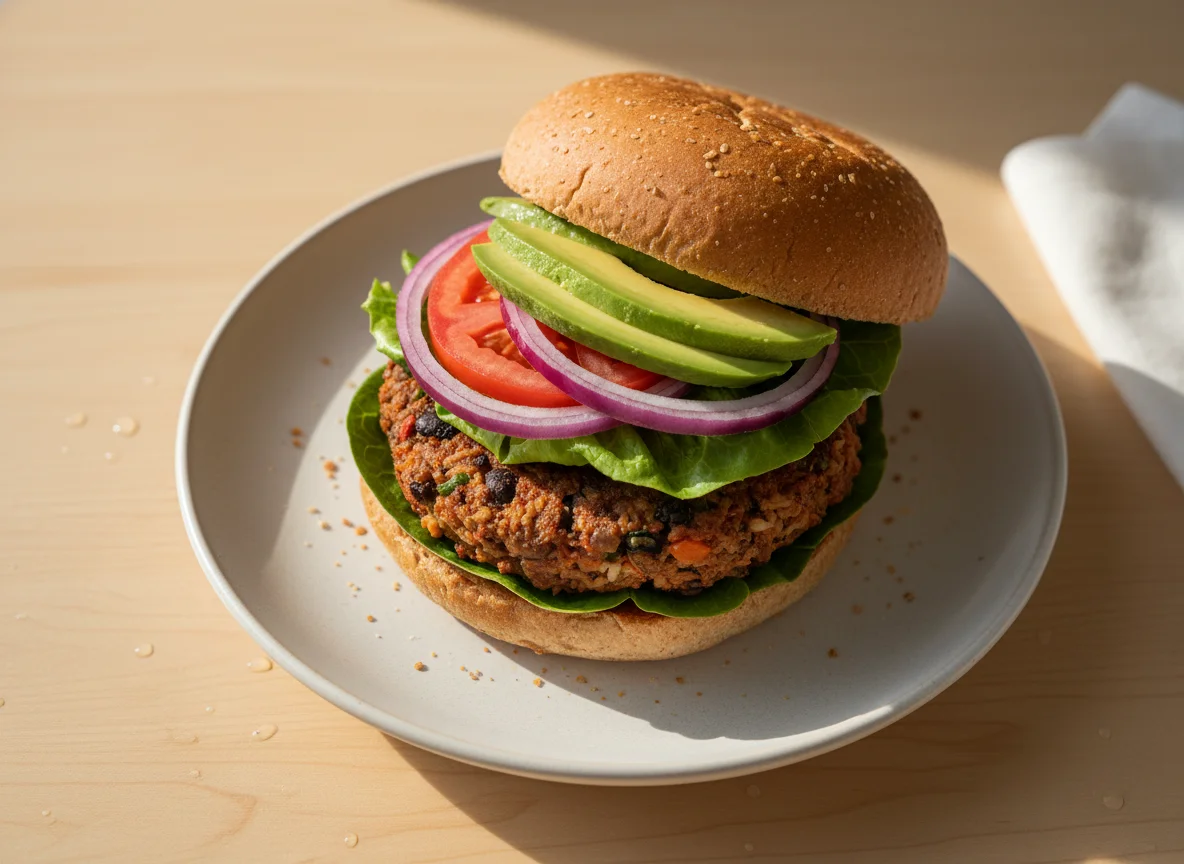 Organic California Style Veggie Burger photo
