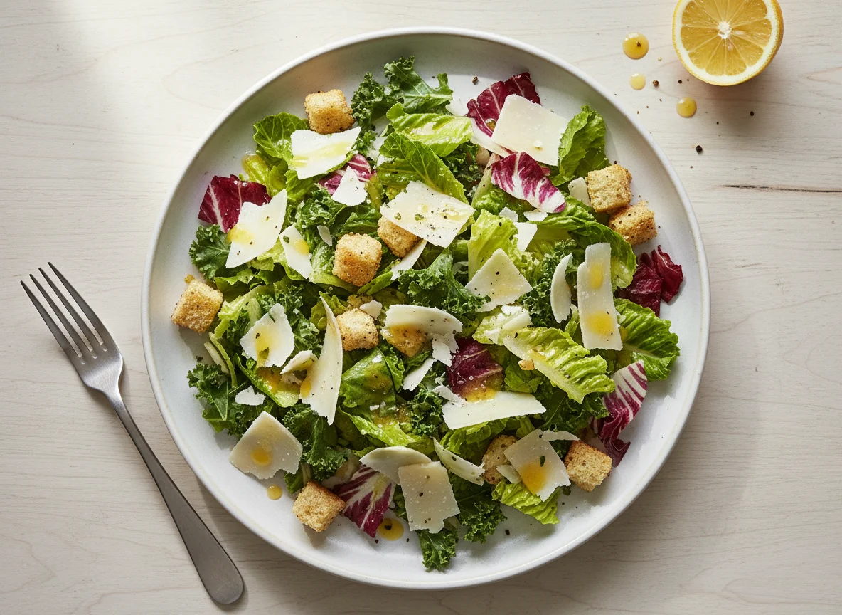 Organic Parmesan Chopped Salad with Lemon Vinaigrette photo