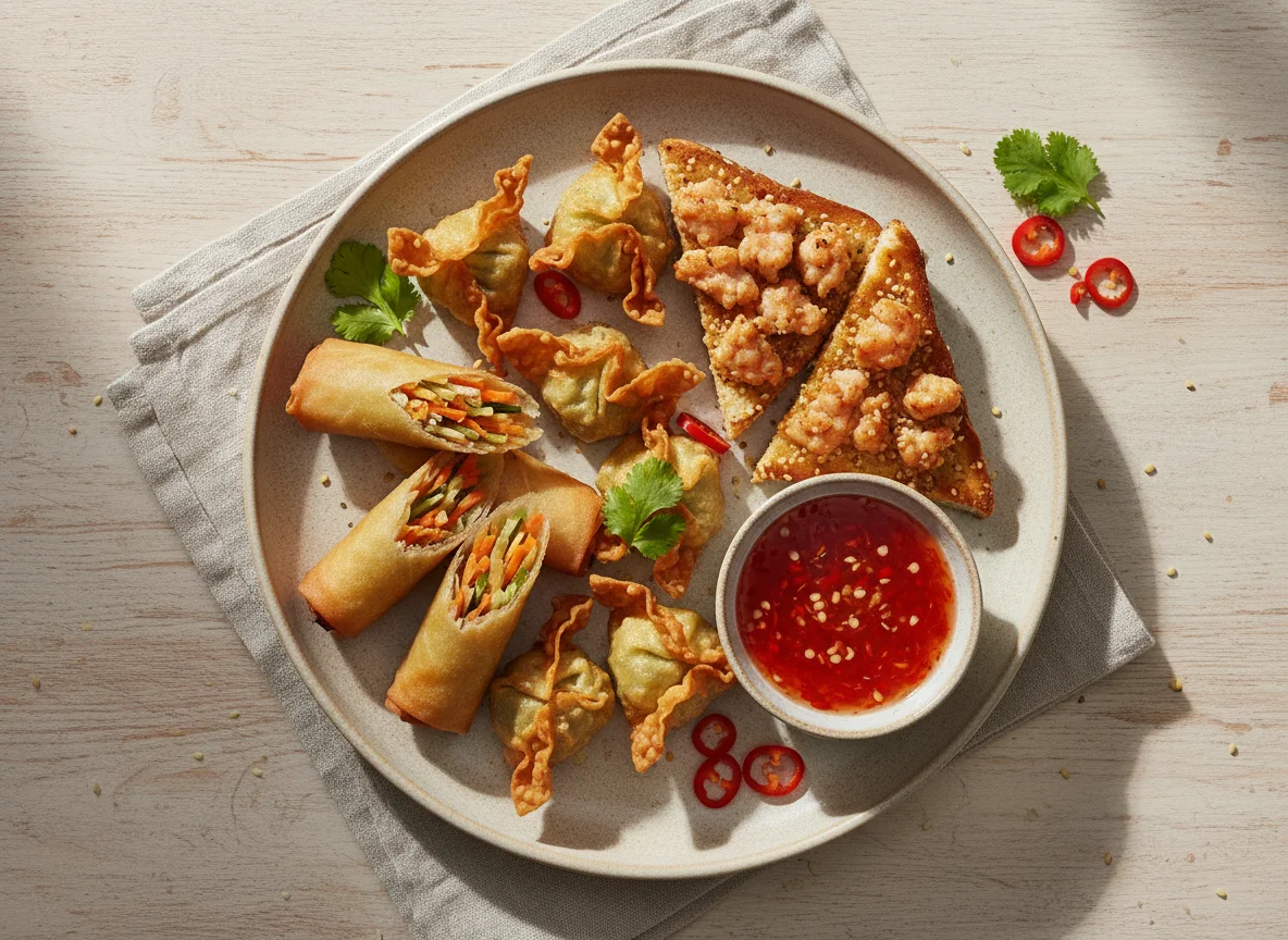 Oriental Style Snack Selection photo