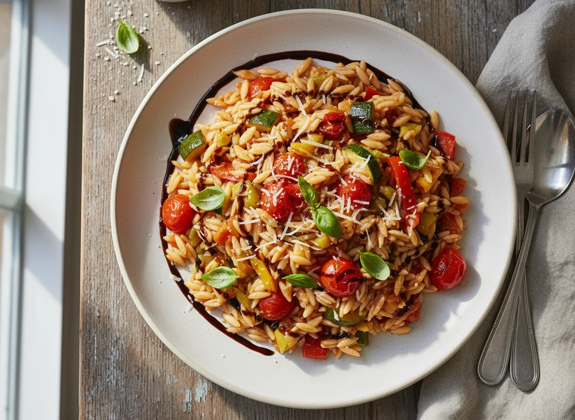 Orzo Pasta with Vegetables photo