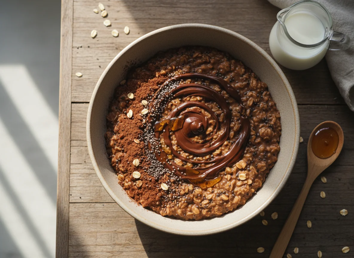 Overnight Oats with Chia Seeds and Chocolate/Cocoa photo