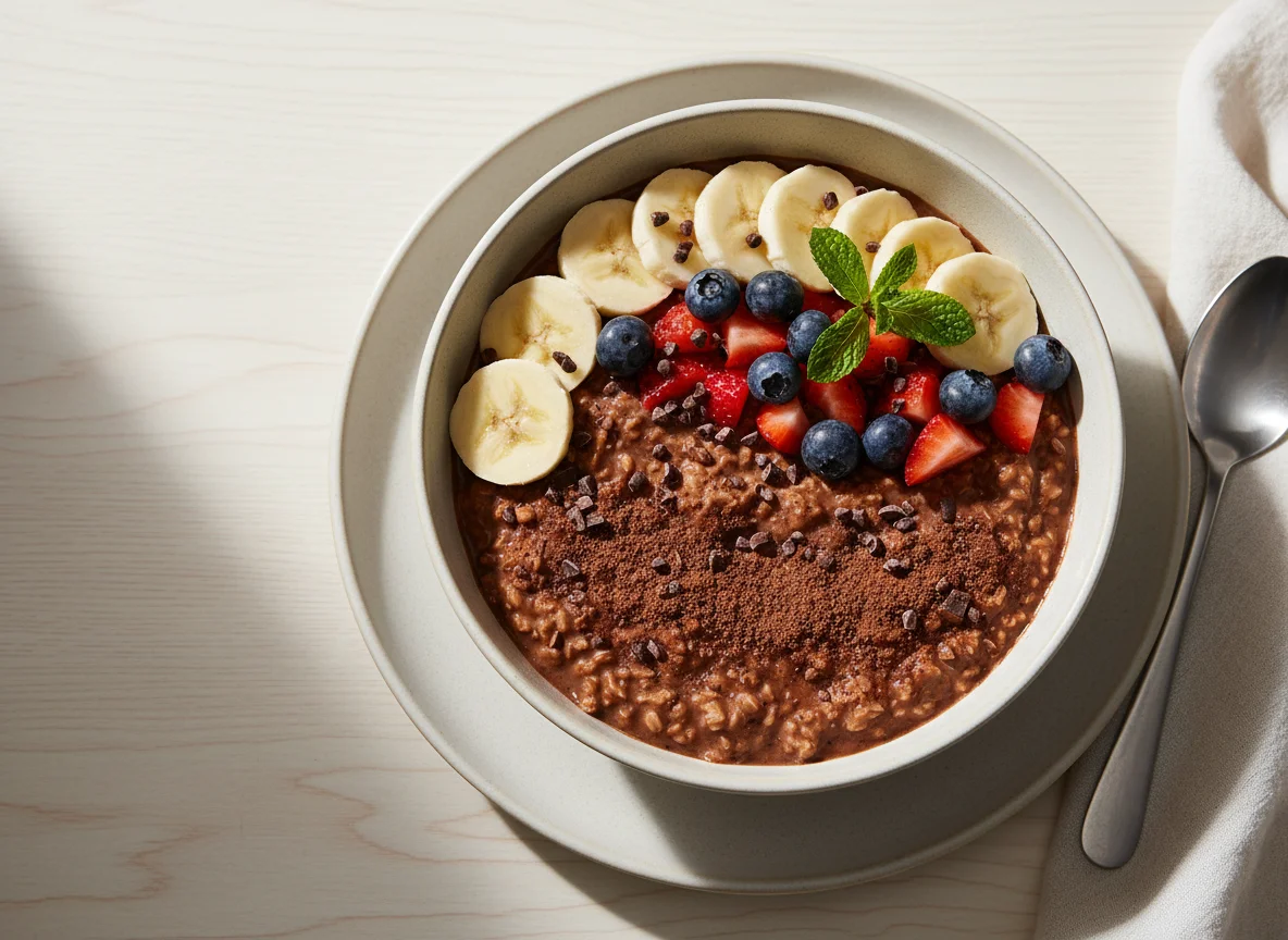 Overnight Oats with Fruit and Chocolate photo