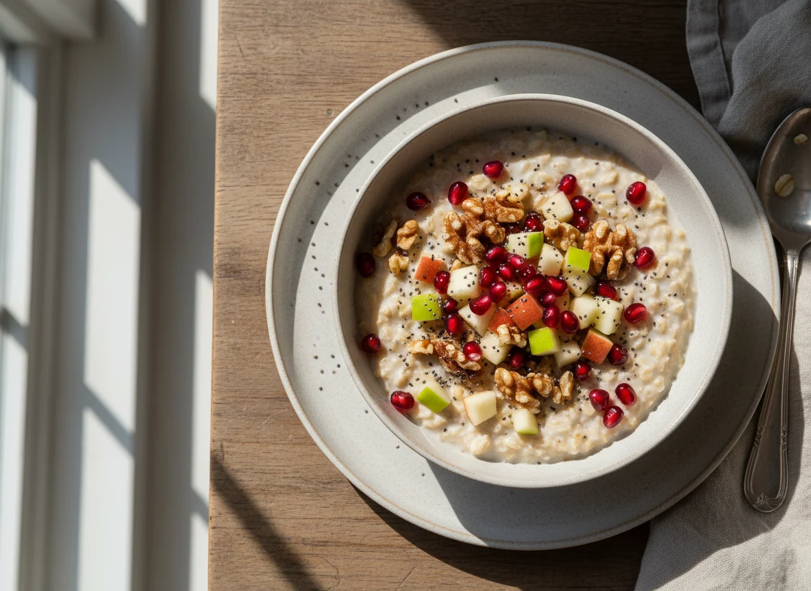 Overnight Oats with Fruit and Nuts photo