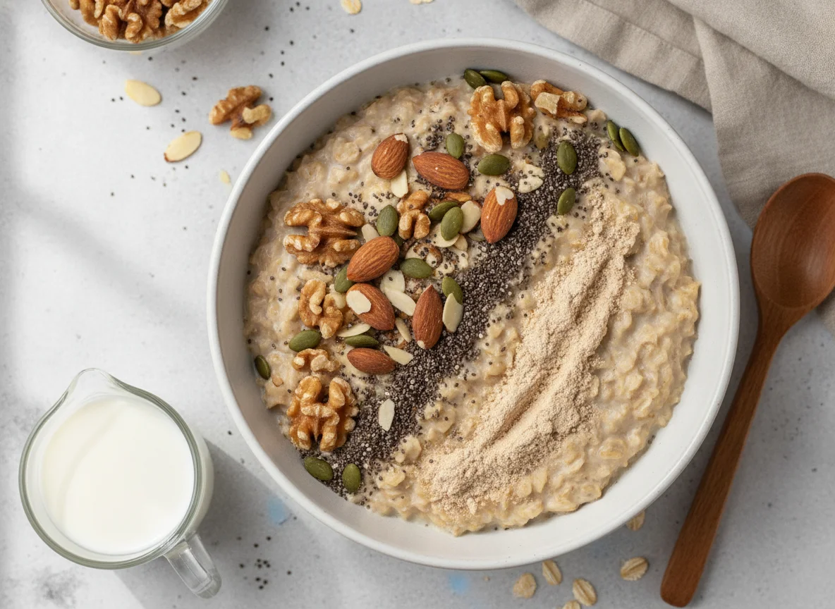 Overnight Oats with Nuts and Protein photo