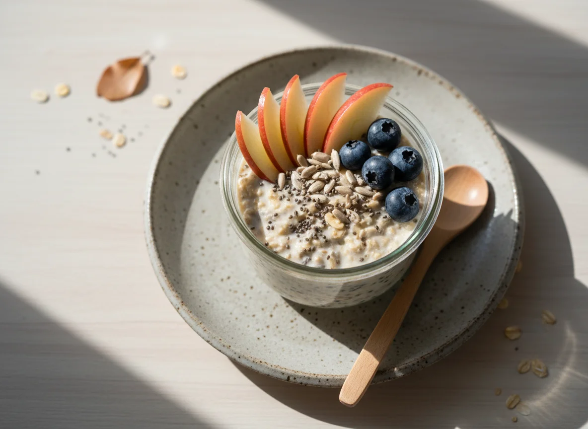 Overnight Oats with Seeds and Fruit photo
