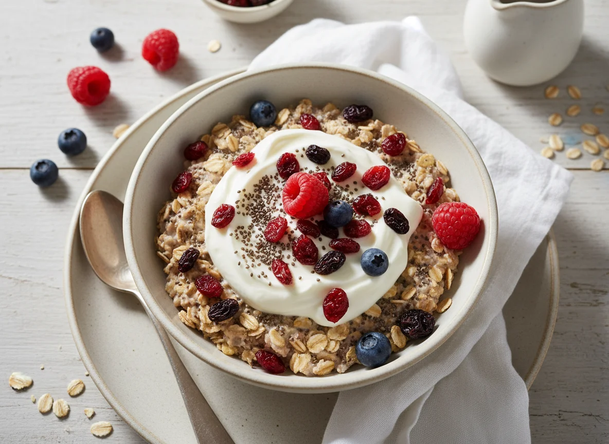 Overnight Oats with Yogurt and Berries photo